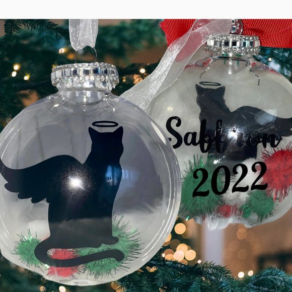 Memorial Kitty Cat Ornament, Keepsake Kitten Gift, Handmade Custom/Personalized - Picture 9 of 10